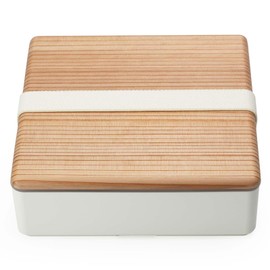 Miyoshi Seisakusho Bento Store 0601-0039 Wooden Lid Lunch Box, Tosa Ancient Cedar, OJU White