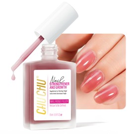 Nail Repair Hardener Extra Strong and Growth: Coral Red Natural Nail Strengthener for Enthusiast - Polish Ridge Filler Concealer for Damaged Nails 15ml