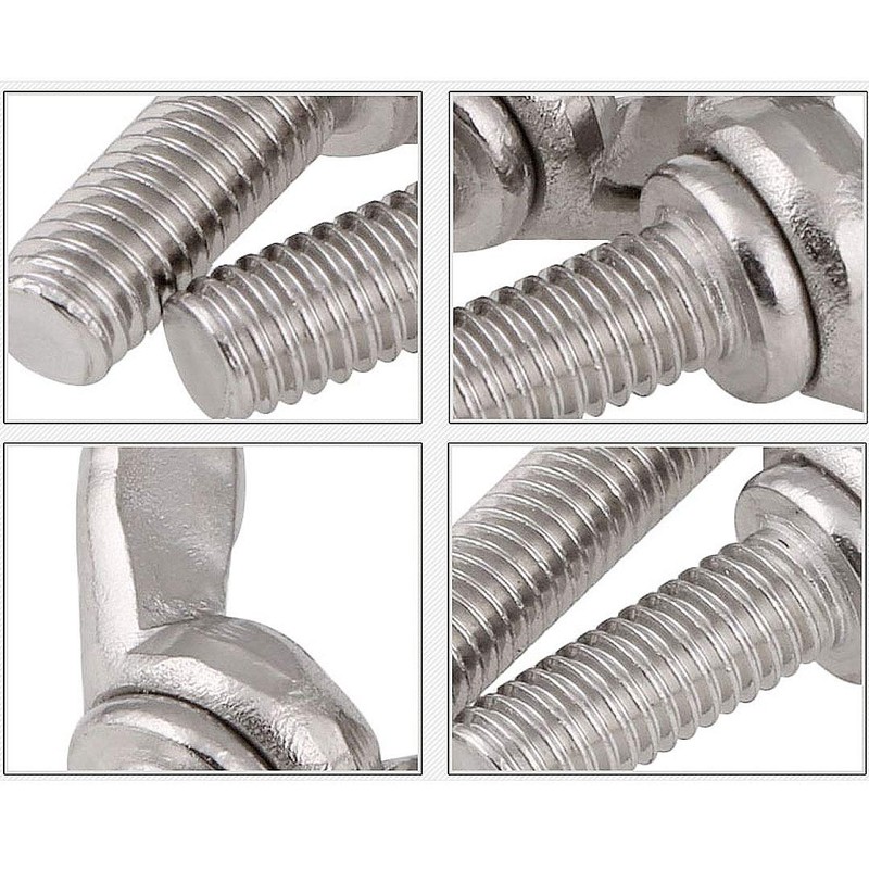 BOZONLI Butterfly Wing Screws Thumb Screws Wing Bolts Stainless Steel,