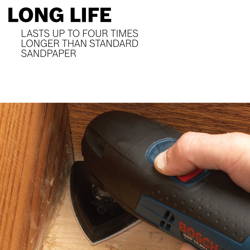 BOSCH SDTR060 Detail Triangle, Hook & Loop Sanding Sheet, Brown