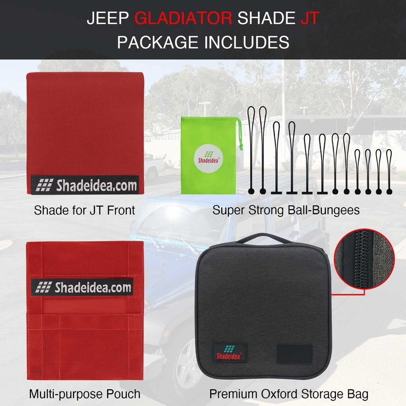 Shadeidea JT Sun Shade Top Sunshade Compatible with Jeep Gladiator