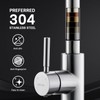 WEWE Kitchen Faucet with Pull Down Sprayer, Brushed Nickel Kitchen