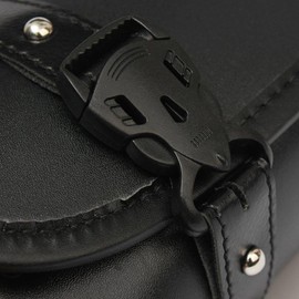 Mulcort Motorcycle Saddle Bag, Universal PU Leather Motorcycle Fork Bag, Motorcycle Tool Bag with Adjustable Straps, Waterproof Motorcycle Handlebar Bag, Storage Tool Bag (Black)