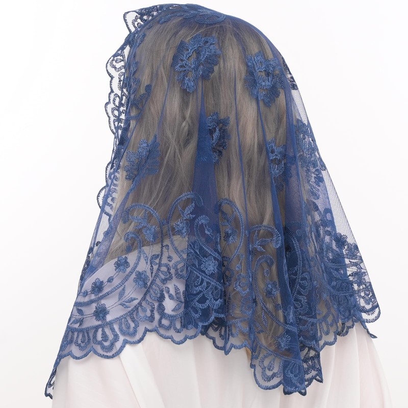 Ammmscaf Mantilla Velo de iglesia capilla para el domingo latino,