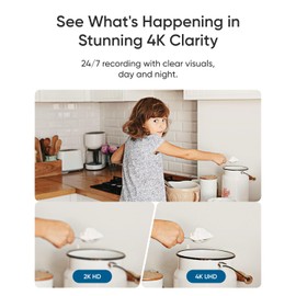 eufy Indoor Cam E30, Latest Generation, 4K UHD Security Camera, Pet/Dog/Baby Camera with Phone app, Color Night Vision, Human/Pet Auto Tracking, 360 Pan-Tilt, Works with Homekit