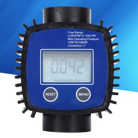 Digital Water Flow Meter 1 Inch Internal Thread, Highly Accurate Inline Flowmeter with Digital Display for Drinking Water, Precision Water Meter Measuring Range 0.5-50 L/min