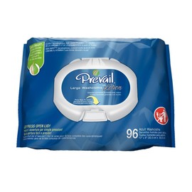 Prevail Scented Washcloths Large Tub, 12" x 8", 96 Count (Pack of 6)