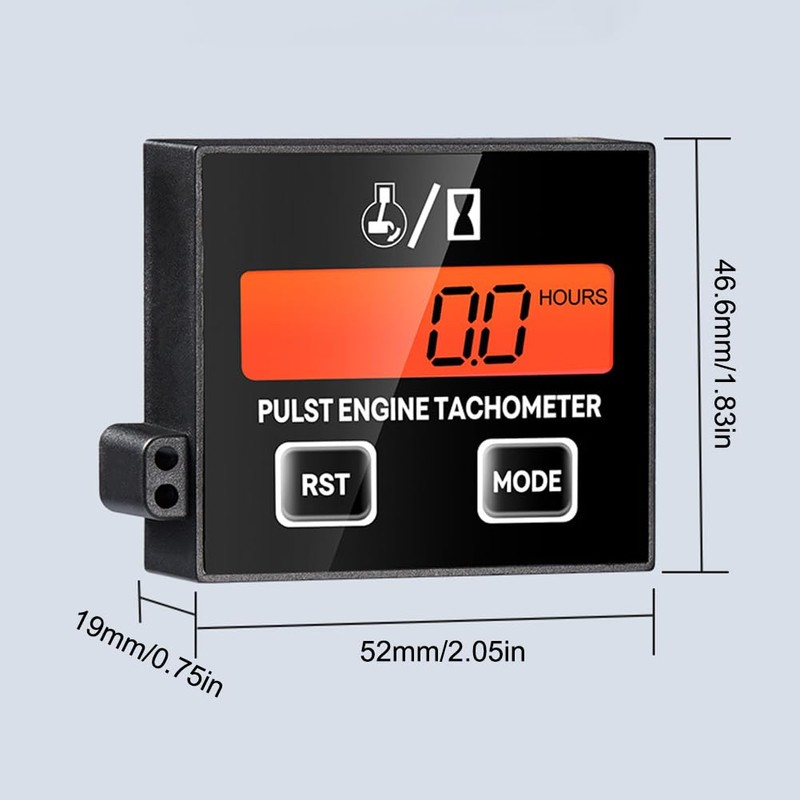 Digital Tachometer, 2/4 Stroke Inductive Tachometer, Digital Tachometer with Hour