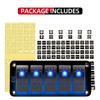 FXC Rocker Switch Aluminum Panel 5 Gang Toggle Switches Dash