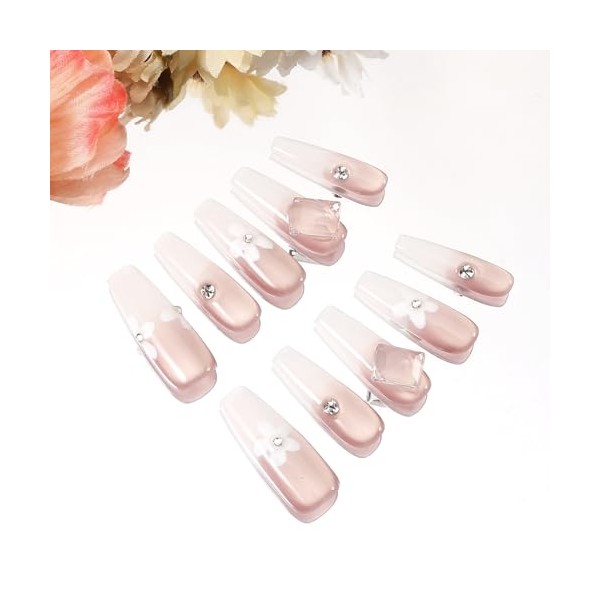Artificial Press on Nails Square Long, Glue on Nails for