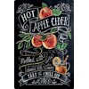 Tin Sign 20 x 30 cm Domed Hot Apple Cider