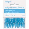 Baby Blue Plastic Clothespin Favors - 12 Pieces, 1.25'' -