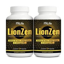 Fitlife Lionzen Ashwa - Melena De León + Ginkgo - 240 Cápsulas - 4 Meses