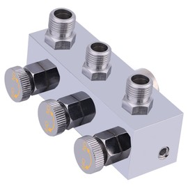 Manifold Fitting Airbrush Parts Couple Air Compressor Splitter Metal Face Painting Air Hose Splitter for Connect 3 Air Hose