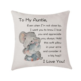 Auntie Gifts From Niece Nephew Cute Family Presents Cushion Cover Throw Pillow Cover Birthday Mother's Day Thanksgiving for Auntie (Auntie)