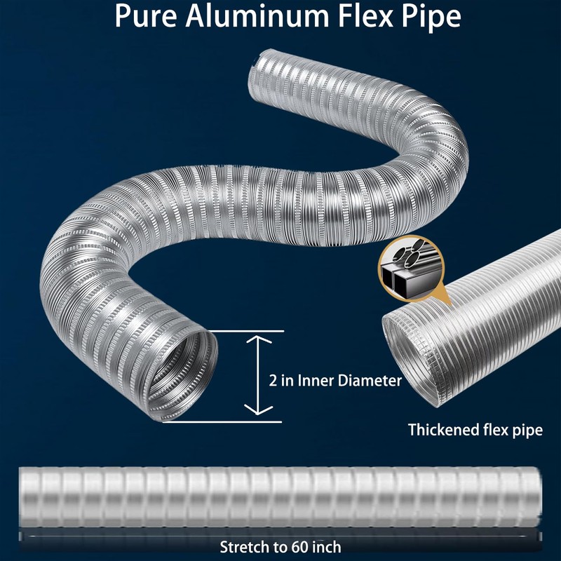 SARANICE Pellet Stove Vent Kit - 2" Aluminum Stove Pipe,