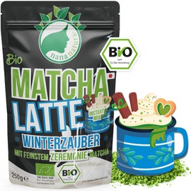 NanaNatura 's Organic Matcha Latte WINERZAUBER Instant Powder with Ceremony Matcha from Japan & Winter Spices 250 g | Enjoy Hot or Cold (as Matcha Iced Latte) | Gluten-Free