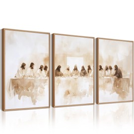 The Last Supper Wall Art Jesús Christian Canvas Decoración de pared para la última cena, pintura para el comedor, fotos de Jesús, carteles religiosos, Biblia, obras de arte cristianas modernas para