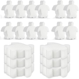 Armastuse 18 Pcs Oil Absorbing Scum Sponge for Hot Tub, Oil Absorbing Sponge, Pool Sponge Oil Absorber Hot Tub Accessories Floating Oil & Scum Absorber for Spa & Pool, Turtle Shape (White)