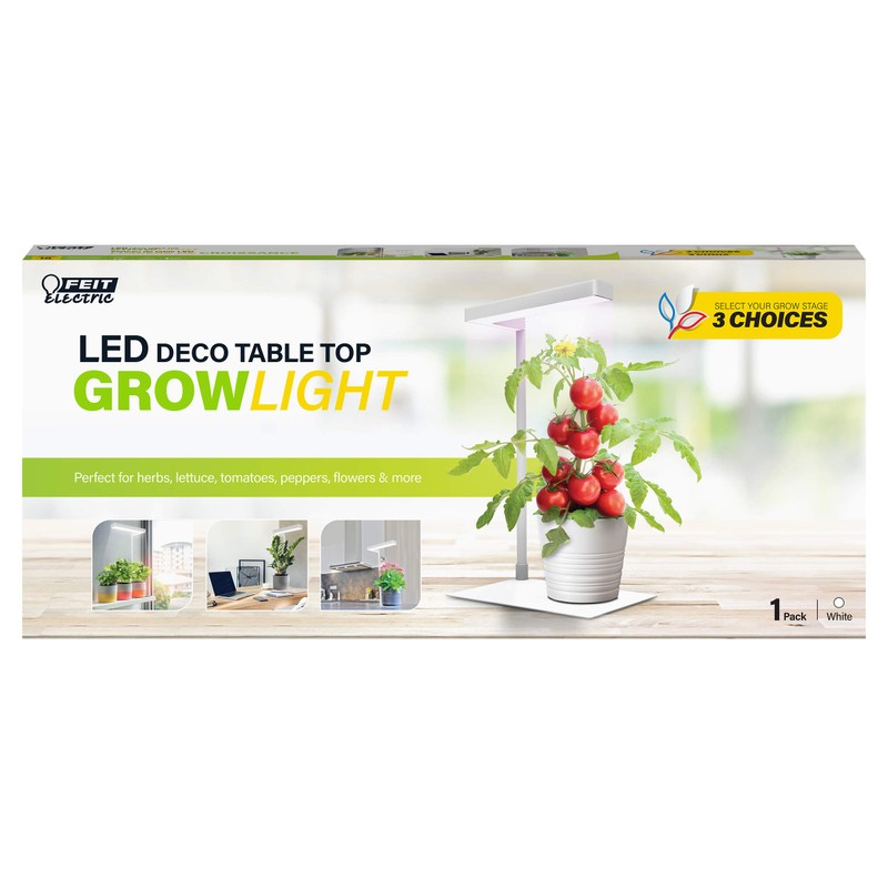 Feit Electric GLP17/W/TABLE/14WLED Tabletop 17" LED Grow Light, White, 14W,