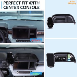 Aunginsy Center Console Dash Storage Tray Compatible with Ford Maverick 2022 2023 2024 Dashboard Multi-Functional Phone Holder Storage Box Organizer Tray Insert with Mobile Phone Mount Accessories