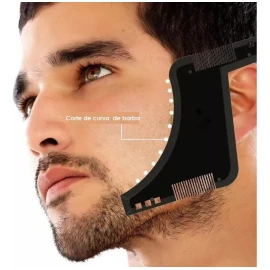 Set De 2 Plantillas Para Barba Peine Herramienta Moldeado