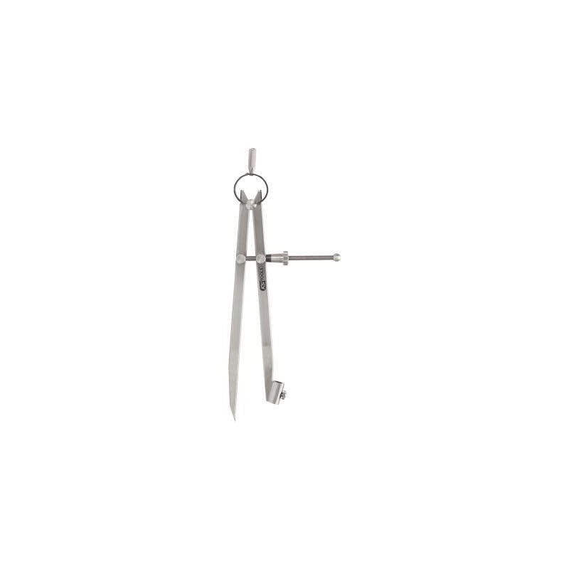 KS Tools 300.0411 Precision spring pointed dividers with pencil holder
