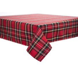 texpot Tablecloth 100 x 100 cm Tartan Red Tartan Check 100% Polyester