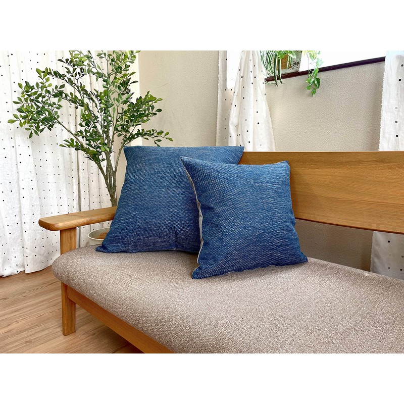 Kanki Cushion Cover Solid Color (60x60, Semra Mid Blue)