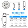 SILANON Power Fishing Clips Snaps,110pcs Stainless Steel Fishing Lure Quick
