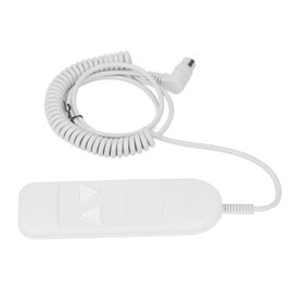 8-pin 2-button plastic hand switch for lift chair power recliner, lightweight and flexible replacement of the remote control with spiral cable, suitable for replacing