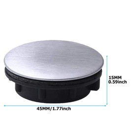 2Pcs Sink Tape Hole Cover Stainless Steel Faucet Hole Cover Sink Hole Plate Stopper Cover Blanking Plug for Bathroom Kitchen (Installing Hole for 1.2-1.6in/31-40mm)