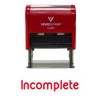 INCOMPLETE Teacher Self Inking Rubber Stamp (Red Ink) - Medium