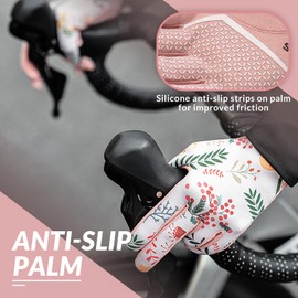 ROCKBROS Cycling Gloves Women's Spring Autumn Touchscreen Gloves Windproof Full Finger Sports Gloves Breathable Fitness Running Gloves XS