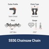 Husqvarna X-Cut S93G 14 Inch Chainsaw Chain, 3/8" Pitch, 050"
