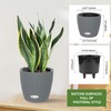 Dexceder 9x8 Inches Rattan Self Watering Planter Indoor Outdoor, Inner