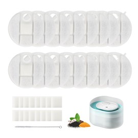 16 Pack Dog Fountain Replacement Filters Compatible with Petlibro Capsule Dog Fountain PLWF008, 8 Month Set of Filters for Dog Water Fountain Dispensers, Dog Water Fountain Accessories