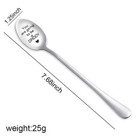 Gift for New Dad Daddy Spoon - You Are Going To Be a Daddy Spoons for New Father Daddy To Be Gifts from Wife Pregnancy Announcement Gift for Husband Father's Day Gifts for New Dads Father To Be Gift
