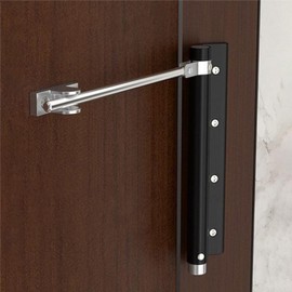 Simple Automatic Door Closer & Stopper with Safety Latch for Entry Doors Replacement 2 Simple Door Closer - Black 2ea