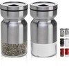 Salt and Pepper Shakers Set with Adjustable Pour Holes by