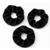 Satin Scrunchies for Women – Pack of 3 Black Hair