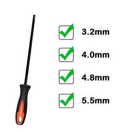 GIONAR 4-Piece File Set with Handles for Chainsaws, Chainsaw Holder, Horse File, Horse File Chainsaw, 3.2 mm/4.0 mm/4.8 mm/5.5 mm, Suitable for DIY and Professionals