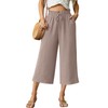 FREEOAK Womens Plus Size Wide Leg Flowy Pants High Waist
