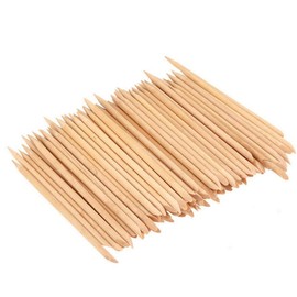 TSLRSA Rosewood Sticks Manicure - 100 Pieces Orange Wooden Sticks, Teoyall Double Ended Wooden Cuticle Pusher Nail Art Manicure Pedicure Tools (100 Pieces)