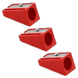 KUM AZ105.01.16-R Sharpener 100-70, Pack of 3, Red, Sharpener for Pencils up to Diameter 17 mm