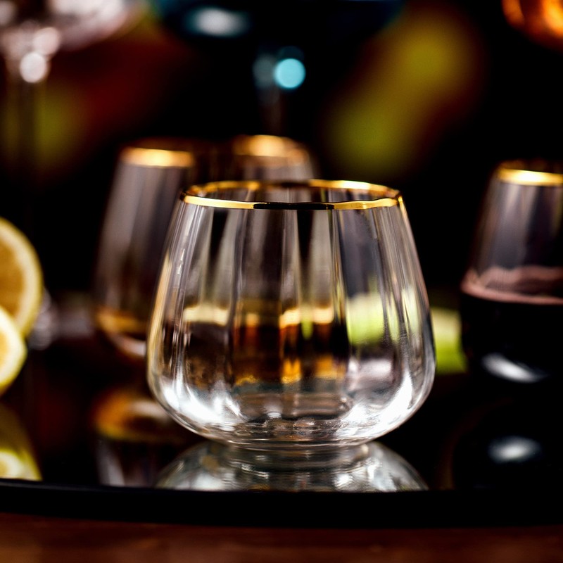 Lysenn Stemless Wine Glasses Set of 4 - Premium Hand