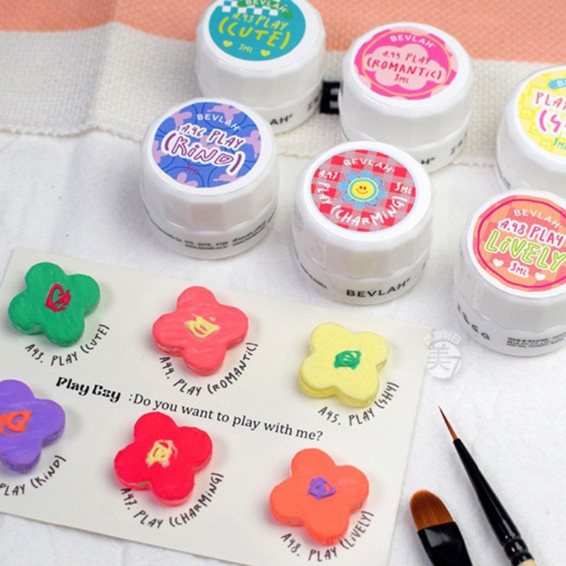 vibla Bibla Playkoi paint gel art gel 6-piece set /