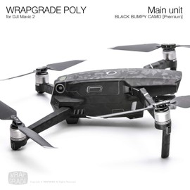 Wrapgrade Poly Skin for DJI Mavic 2 Main Unit (Black Bumpy CAMO)