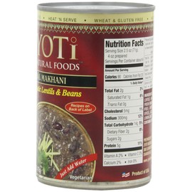 Jyoti Dal Makhani, 12 cans of 15 oz each, All Natural, Product of USA, Gluten Free, Vegetarian, NON GMO, BPA Free Cans