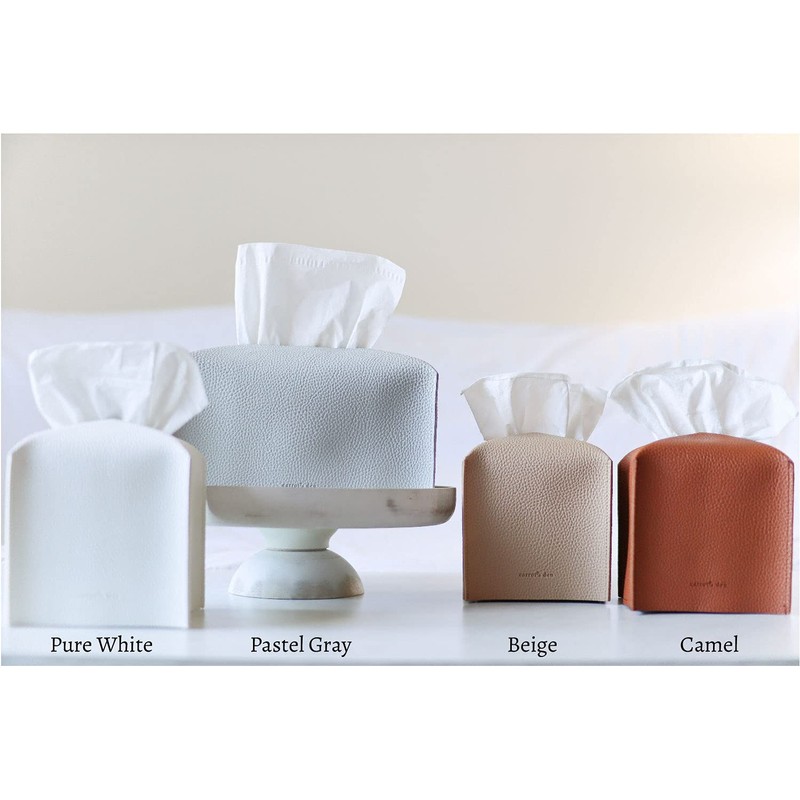 Tissue Box Cover Holder, Square with Bottom Belt by Carrot's